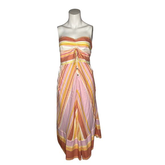 Anthropologie Dress Women's 14 Savannah Halter Tie Striped Dress MSRP$160 - Picture 1 of 5